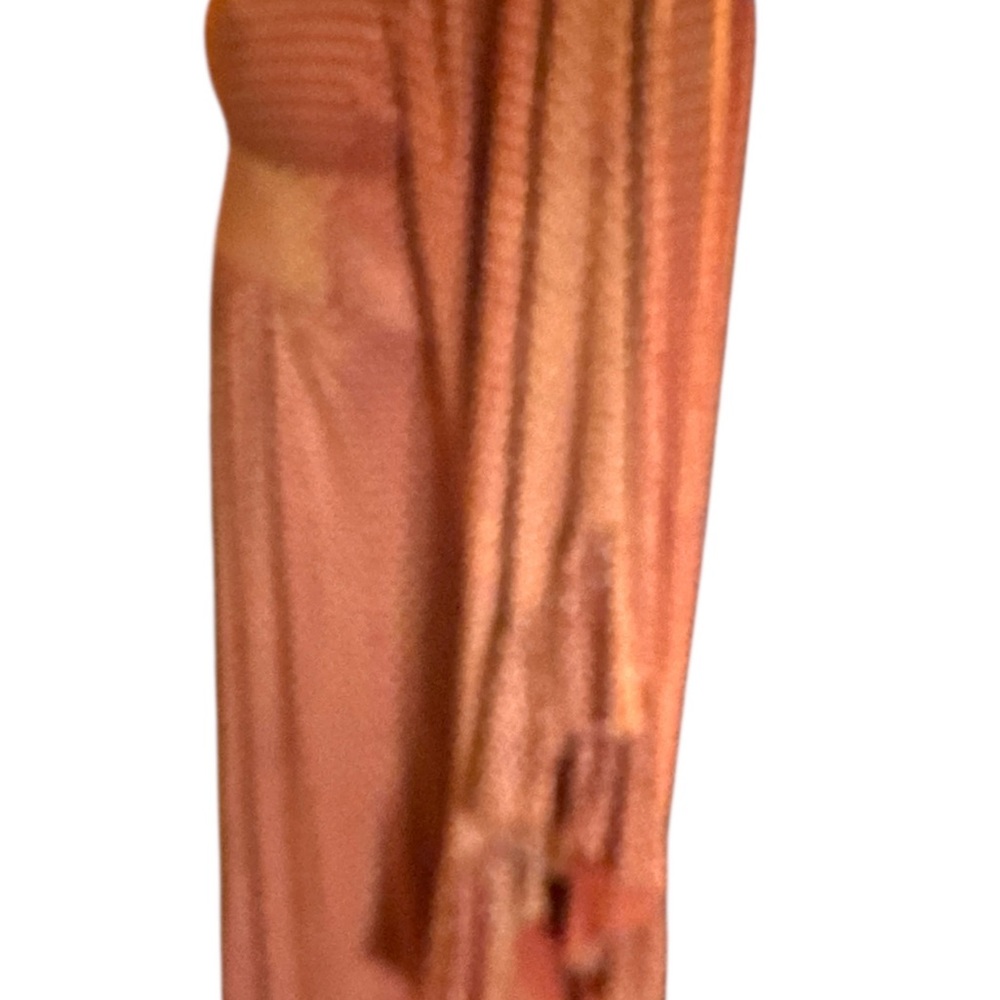 Unique Vintage 1970s Rust Polka Dot Long Sleeve Dress - Picture 3 of 6